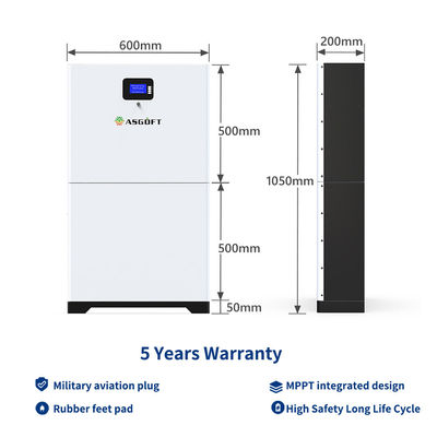 পাওয়ারওয়াল 48v 100ah Lifepo4 ব্যাটারি 200ah RS485 CAN যোগাযোগ