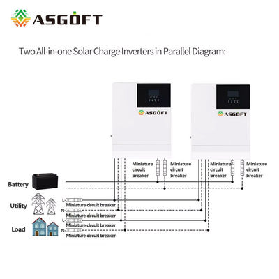 ASGOFT DC AC 3 ফেজ সোলার ইনভার্টার অফ গ্রিড সিস্টেম 5000w 220V