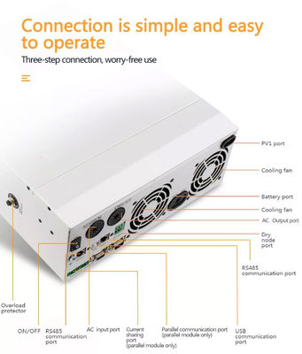 পিওর সাইন ওয়েভ অফ গ্রিড MPPT সোলার ইনভার্টার BMS 3kw 5kw