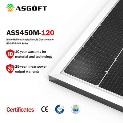 সোলার ব্যাটারি সহ 300w 450w 460w Mono PERC PV প্যানেল 12v