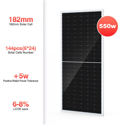 বাড়ির জন্য স্বচ্ছ 450w 500w 540w মনো বাইফেসিয়াল সোলার প্যানেল সিস্টেম