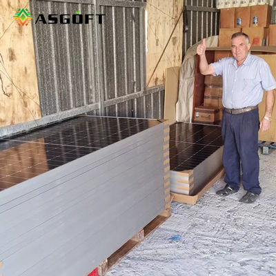 বাড়ির জন্য স্বচ্ছ 450w 500w 540w মনো বাইফেসিয়াল সোলার প্যানেল সিস্টেম