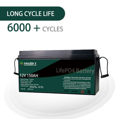 ASGOFT Lipo4 Lifepo4 ব্যাটারি 100ah 150AH 12 ভোল্ট লি আয়ন ব্যাটারি প্যাক