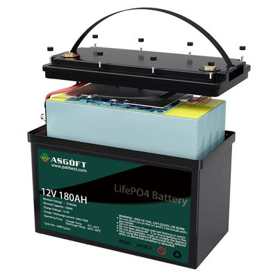 রিচার্জেবল 180ah Lifepo4 12V লিথিয়াম ব্যাটারি প্যাক ডিপ সাইকেল ODM
