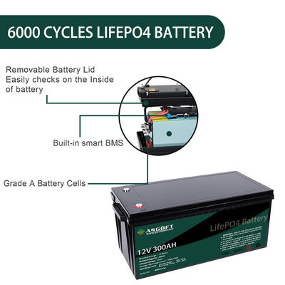 হোম এনার্জি স্টোরেজ সিস্টেম ইভির জন্য BMS Lifepo4 300AH 12V লিথিয়াম ব্যাটারি প্যাক