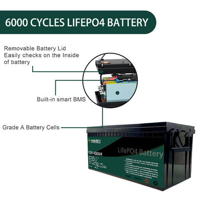 ASGOFT Solar Energy Lifepo4 12V লিথিয়াম ব্যাটারি প্যাক 400ah প্যাক RV গল্ফ কার্টের জন্য