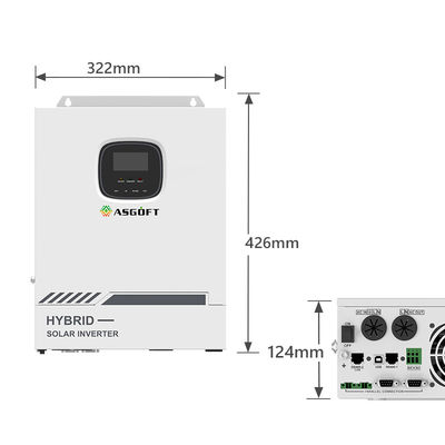 MPPT 220VAC 48V স্মল টারনারি হাইব্রিড অন গ্রিড ইনভার্টার 5.5KW 5.5KVA