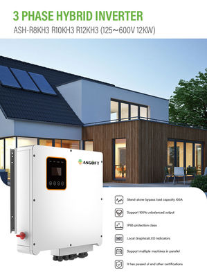 7kw 8kw 10kw 15kw হাইব্রিড সোলার ইনভার্টার 48v 240v এনার্জি স্টোরেজ স্প্লিট ফেজ