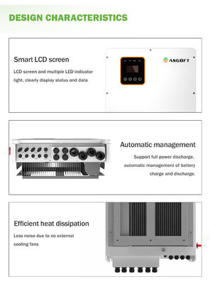 বাণিজ্যিক হাইব্রিড অন গ্রিড ইনভার্টার 5kva 10kw 20kw 30kw 50kw 80kw 100kw