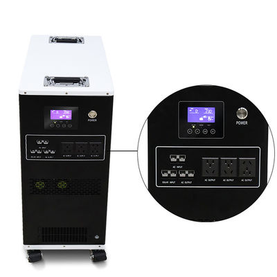 220Ah ক্ষমতা 25.6V ভোল্টেজ MPPT ব্যাটারি লকযোগ্য চাকা এবং হ্যান্ডেল সহ সমস্ত এক পোর্টেবল ব্যাটারি স্টোরেজ