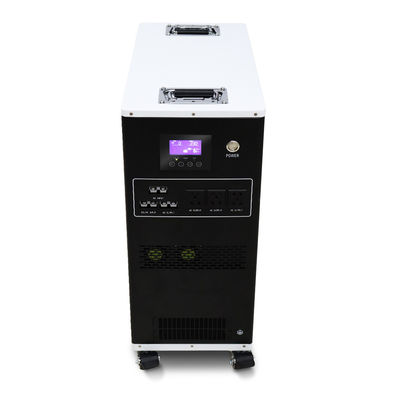 220Ah ক্ষমতা 25.6V ভোল্টেজ MPPT ব্যাটারি লকযোগ্য চাকা এবং হ্যান্ডেল সহ সমস্ত এক পোর্টেবল ব্যাটারি স্টোরেজ