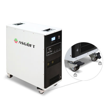 220Ah ক্ষমতা 25.6V ভোল্টেজ MPPT ব্যাটারি লকযোগ্য চাকা এবং হ্যান্ডেল সহ সমস্ত এক পোর্টেবল ব্যাটারি স্টোরেজ