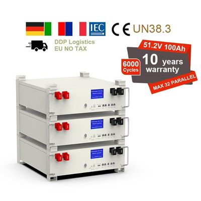 48V 5kWh 100Ah LiFePO4 প্যাক ব্যাটারি স্ট্যাকড লিথিয়াম আয়ন শক্তি সঞ্চয় ব্যাটারি