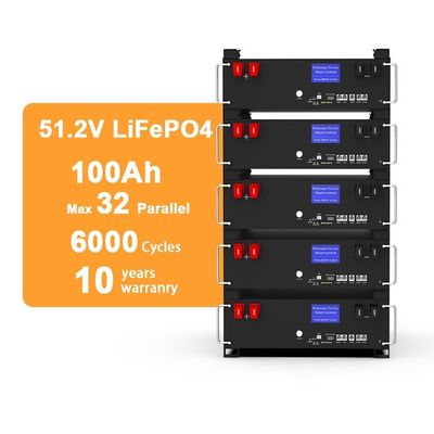 51.2v 100ah Lifepo4 5kw 10kw 20kw নবায়নযোগ্য শক্তি Lifepo4 লিথিয়াম ব্যাটারি প্যাক
