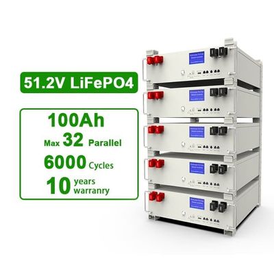 সিই স্ট্যাকযোগ্য 5kwh লাইফপো4 হাইব্রিড হোম এনার্জি স্টোরেজ লিথিয়াম আয়রন 100Ah ব্যাটারি