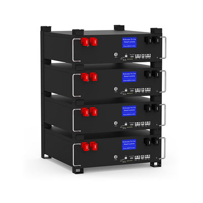 51.2V 5Kwh সৌর LFP4 AKKU লিথিয়াম আয়ন ব্যাটারি প্যাক 48V 100Ah LiFePO4 ব্যাটারি