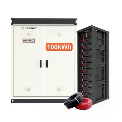 সৌর শক্তি সঞ্চয় ঘর উচ্চ ভোল্টেজ 50KWh 100KWh স্ট্যাকড LiFePO4 ব্যাটারি